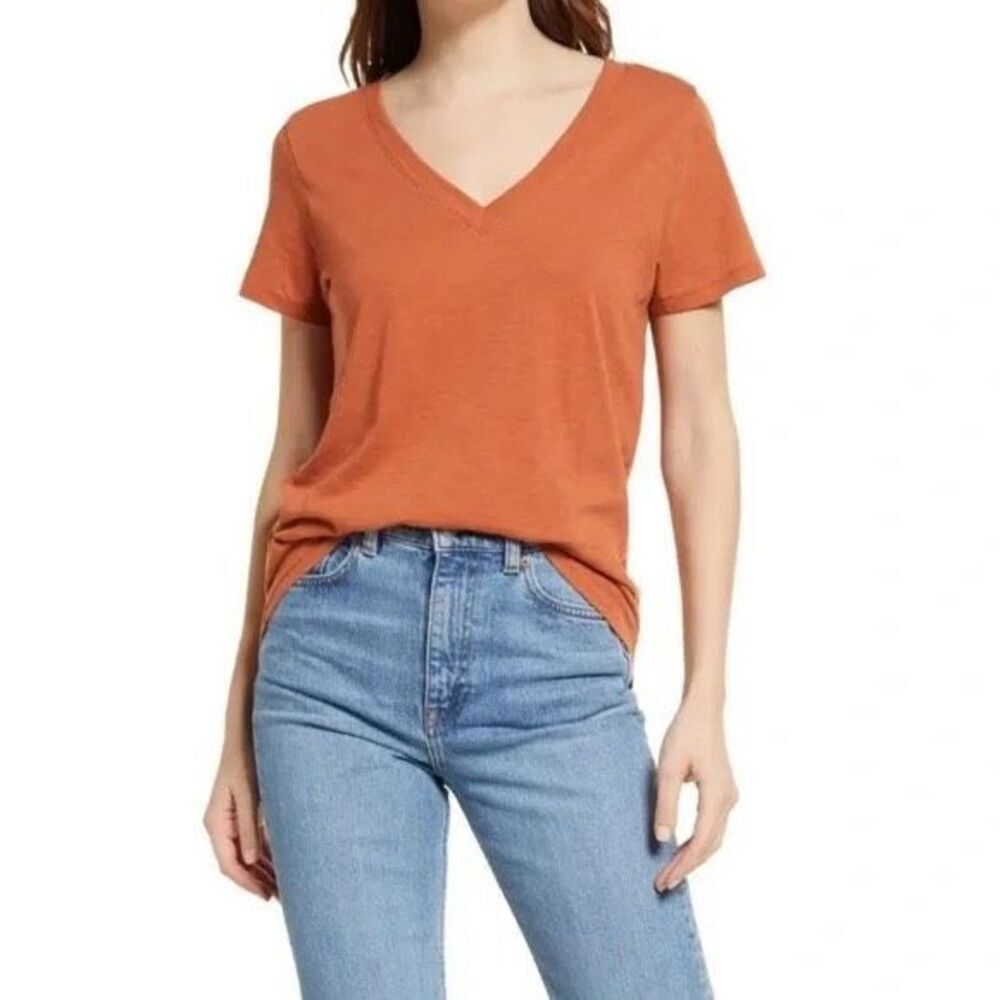 Madewell Whisper Cotton V-Neck Tee - Women’s M